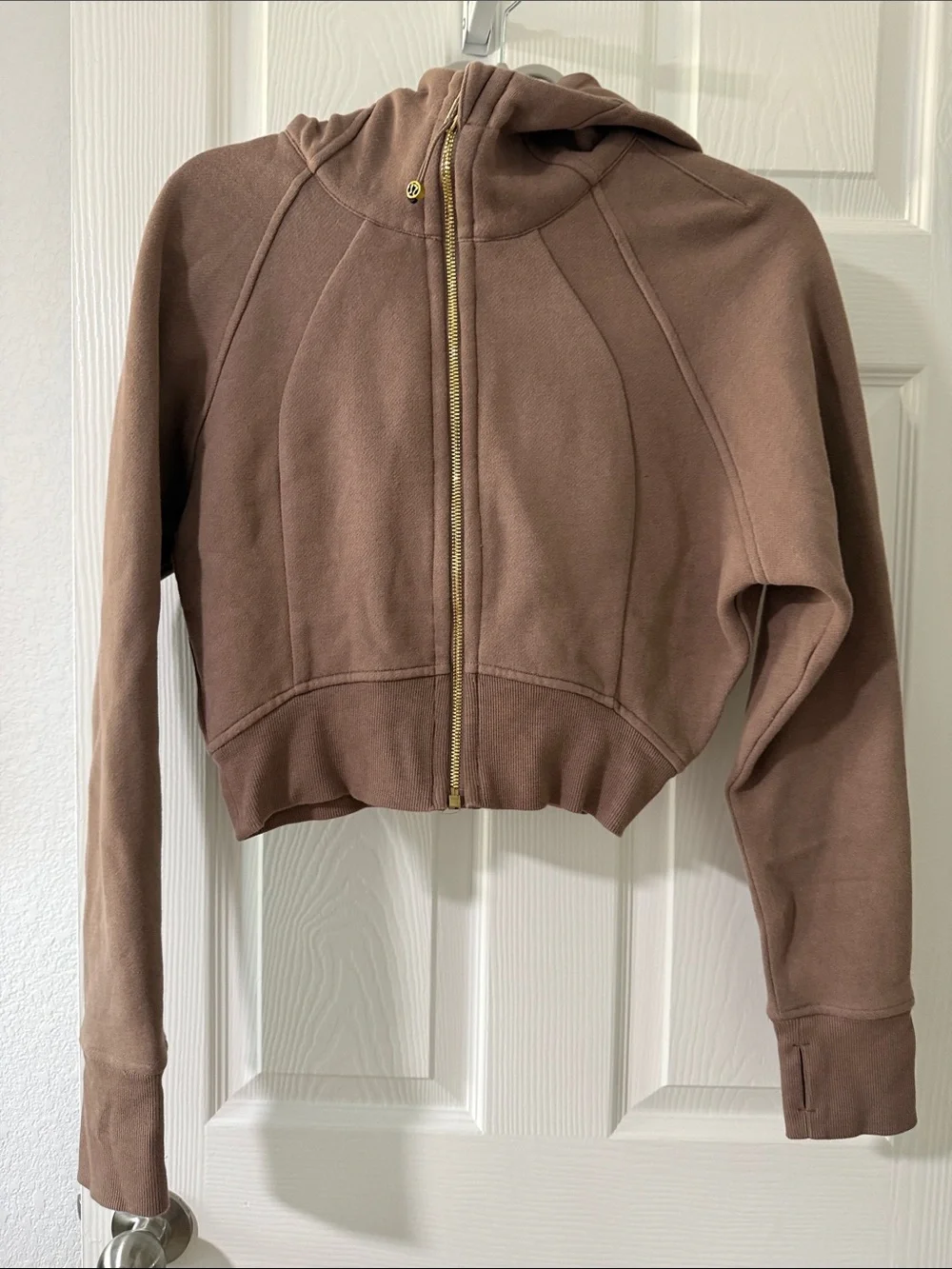 Lululemon Cropped Zip-Up Hoodie Jacket - Brown
